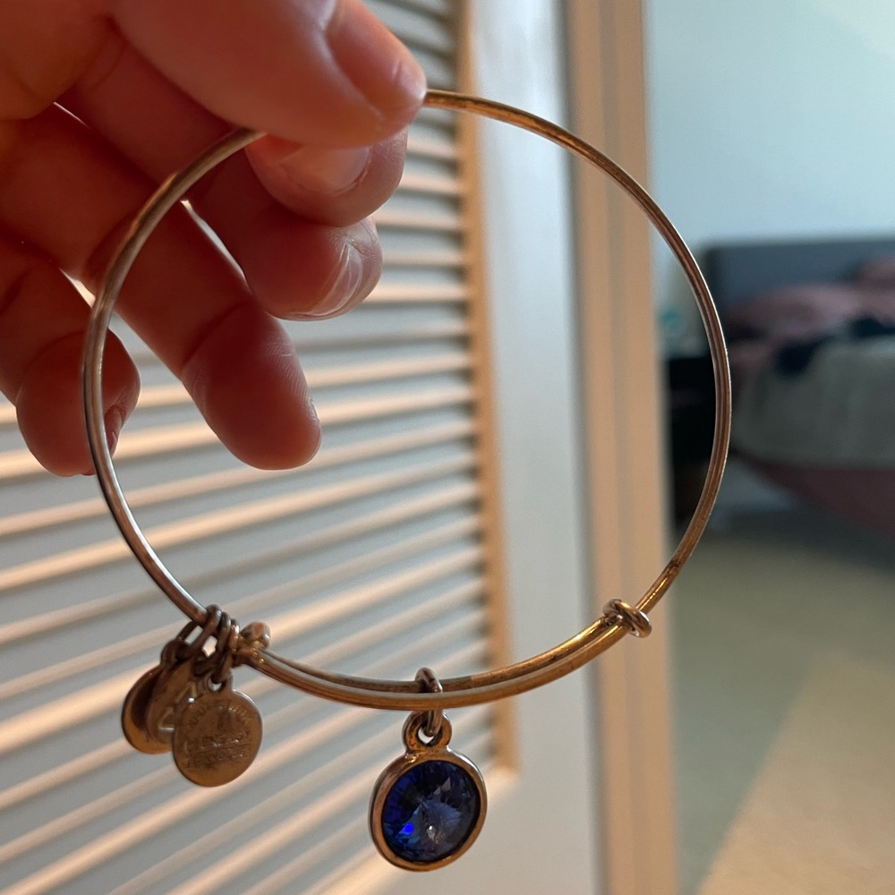 Alex and Ani September birthstone charm bangle, sapphire - Picture 9 of 10